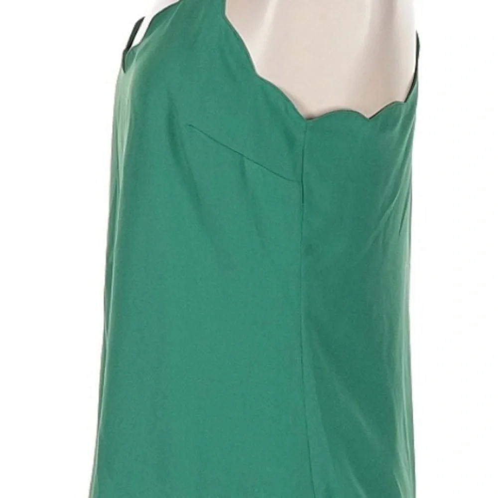 NWOT J. Crew Kelly Green Scalloped Camisole Top Adjustable Straps  B#1